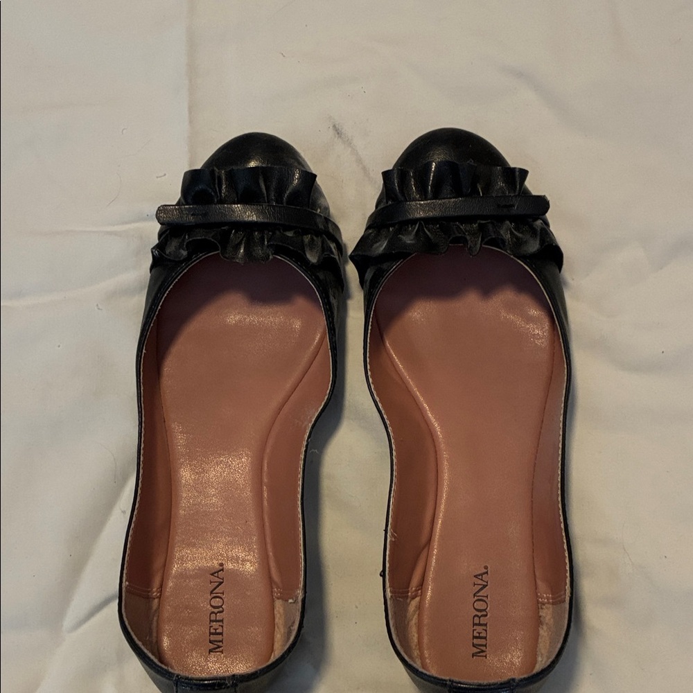 Merona Women's Black Ruffle Flats
